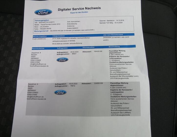 Ford Transit Custom 12